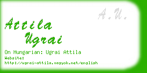 attila ugrai business card